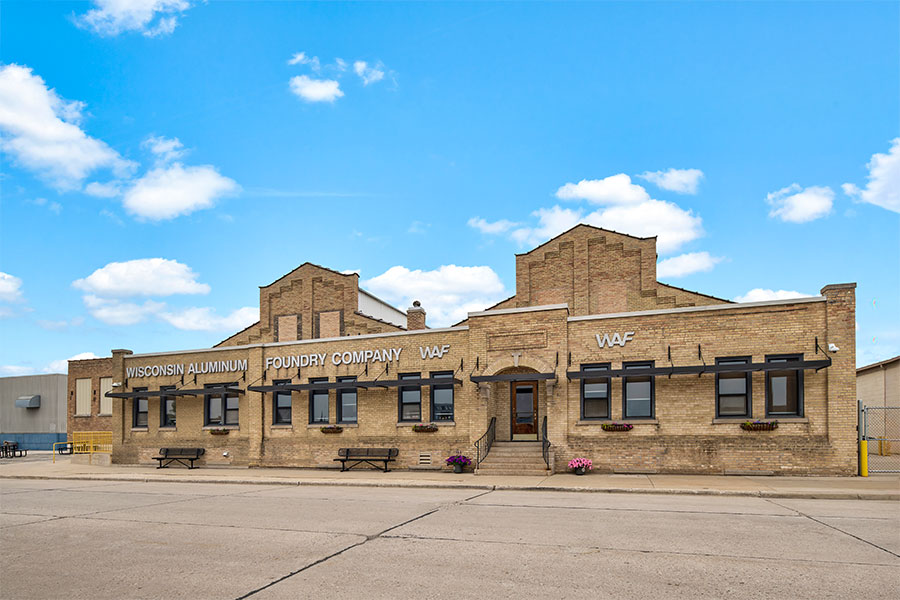 Wisconsin-Aluminum-Foundry-outside-the-front-entrance